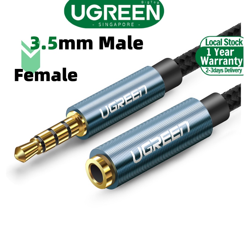 UGREEN 3.5mm Extension Audio Cable 4 Poles Male to Female Aux Cable