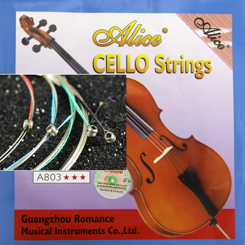 Alice A803 Cello Strings Steel Core Nickel Silver Wound Nickel Plated Ball End Alloy winding Suitabl