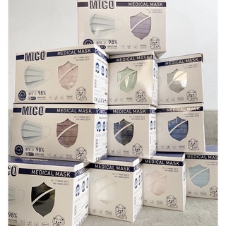 [SG BRAND] MICO Adult 3ply Medical Surgical Mask BEF>98% Disposable Face Mask 50pcs/box