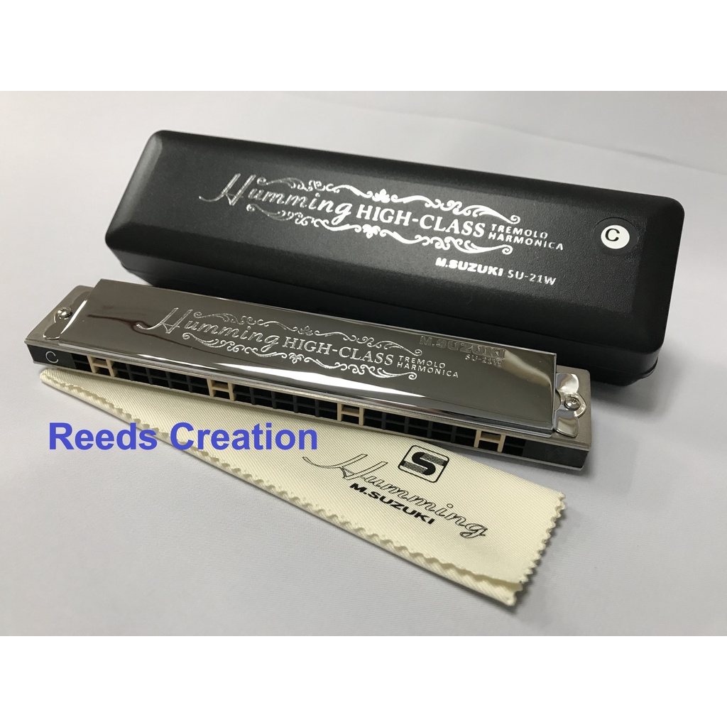 Suzuki Harmonica Tremolo Humming Highclass SU21W. Made in Japan