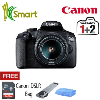 Canon EOS 1500D 18-55mm DSLR Camera + 32GB SDHC + Canon Bag + Manfrotto Basegrip + Microfiber Cloth