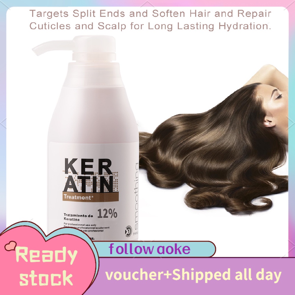 HAIR SMOOTHENING AT HOME TREATMENT BY PURC KERATIN | Purc 300ml Repair  Damaged Dry Hair Keratin Treatment Hair Conditioner Care Nutrient |  