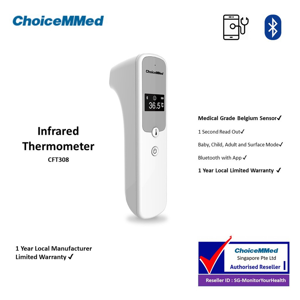 Choicemmed Bluetooth Infrared Thermometer Shopee Singapore