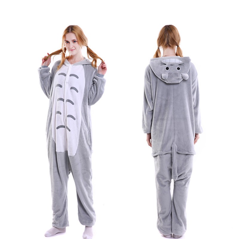 Unisex Adults Women Onesie Pajamas Totoro Cosplay Sleepwear Jumpsuit Pyjamas Shopee Singapore