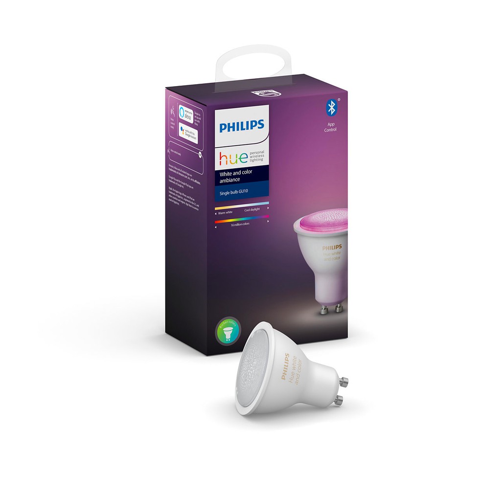 Philips Hue White and Colour Ambience GU10 Dimmable LED Smart Spot