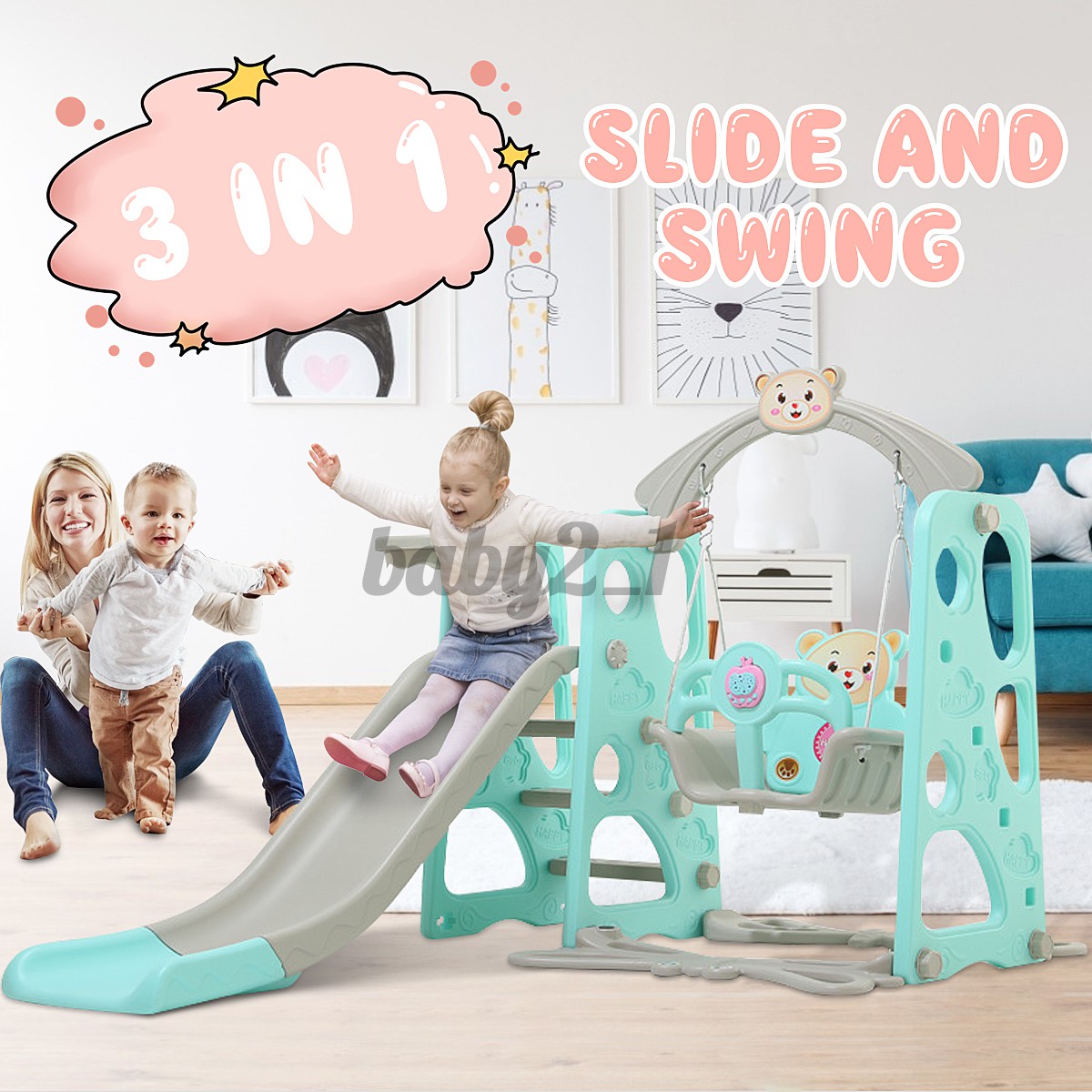 baby outdoor swing and slide