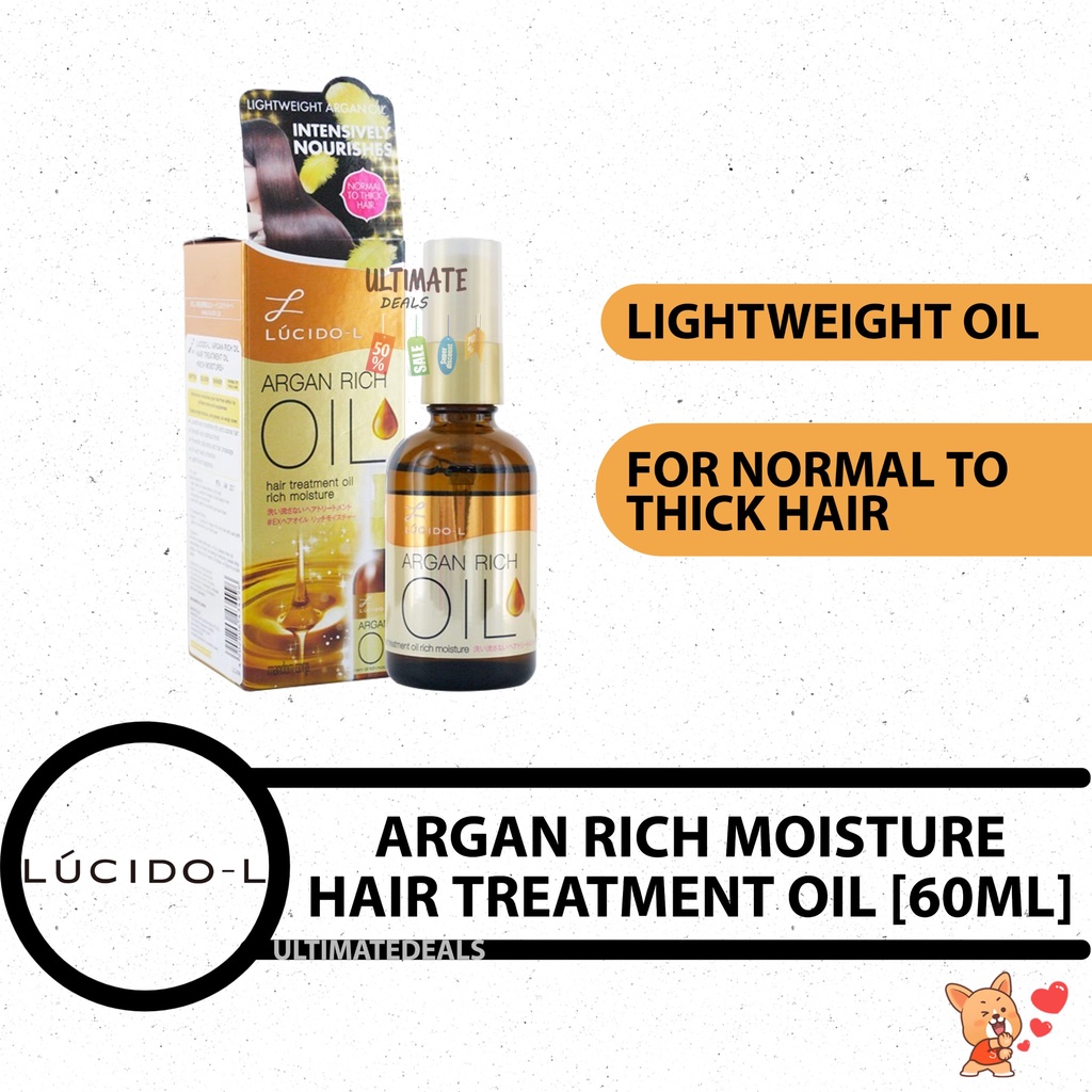 LUCIDOL Argan Rich Oil Hair Treatment Oil Rich Moisture Shopee Singapore