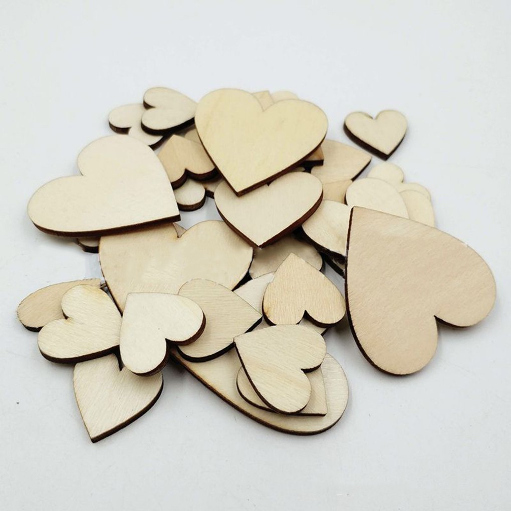 heart shaped wood chips