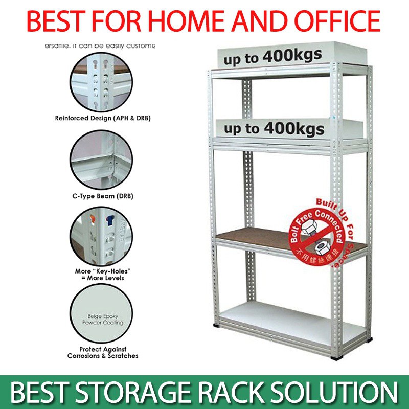 MYSTAR Boltless Shelf Rack Shelving BS5000 (Fibre Board Shelf) Storage