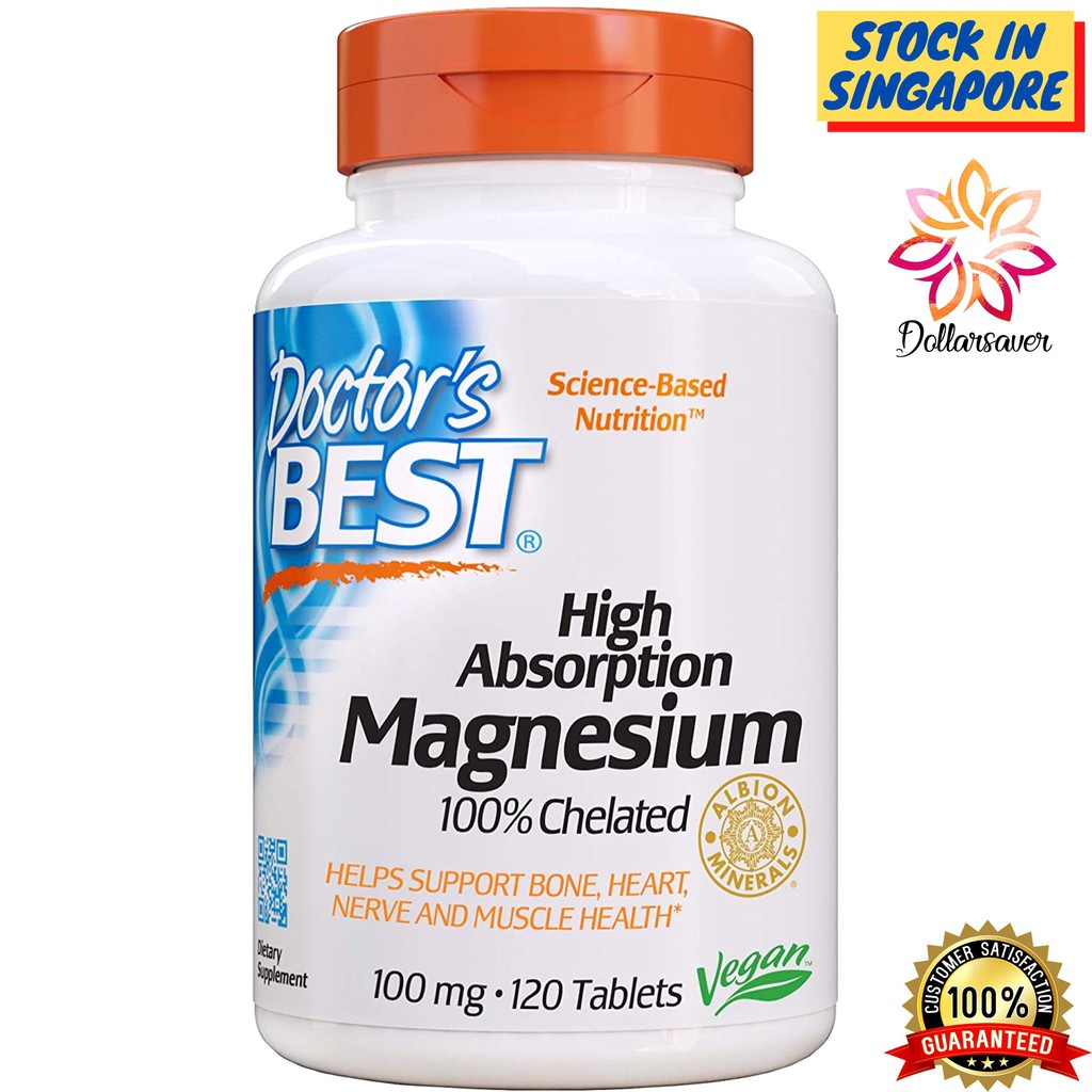 Doctor's Best, High Absorption Magnesium Supplement 100 Chelated with