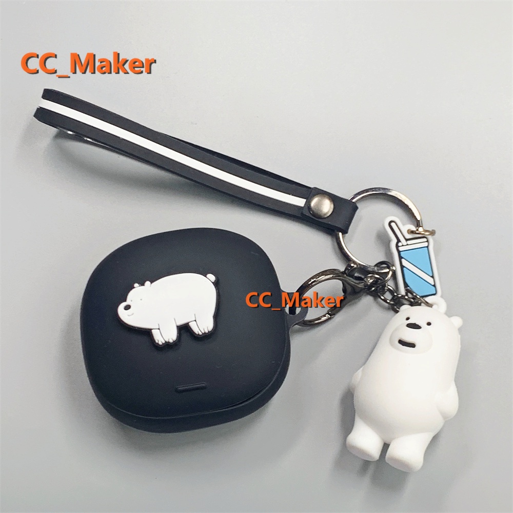 Anker Soundcore Liberty Air2 Pro Case Cartoon We Bare Bears Keychain Pendant Soundcore Life P3 Silicone Soft Shell Case Solid Color Ring Lanyard Anker Soundcore Liberty 3 Pro Headphone Case Cover Shockproof Case Cover Anker Soundcore R100 Cover
