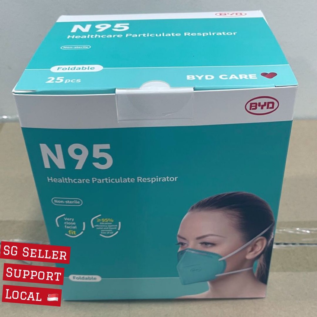 BYD Care N95 HealthCare Particulate Respirator Mask 25pcs per box
