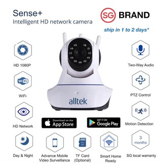 [Official SG Warranty] ALLTEK Sense 1080P 360 Basic Home/Office/Warehouse IP Camera Wifi Security Night Vision