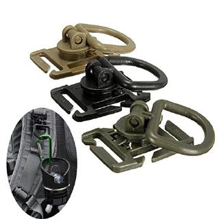 5X rotation d ring clip molle attach webbing clamp attachment strap hang military camp outdoor bushcraft tactical