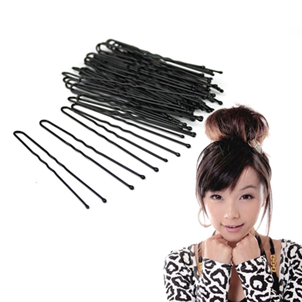 50pcs Invisible U Shaped Bobby Pin Hair Bun Tools Hair Accessories 