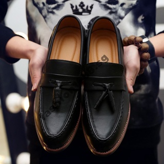 Ready stock Men's Slip-on Shoes Leather Tassel Business Loafer Oxford Shoes Formal Shoes JPCI #5