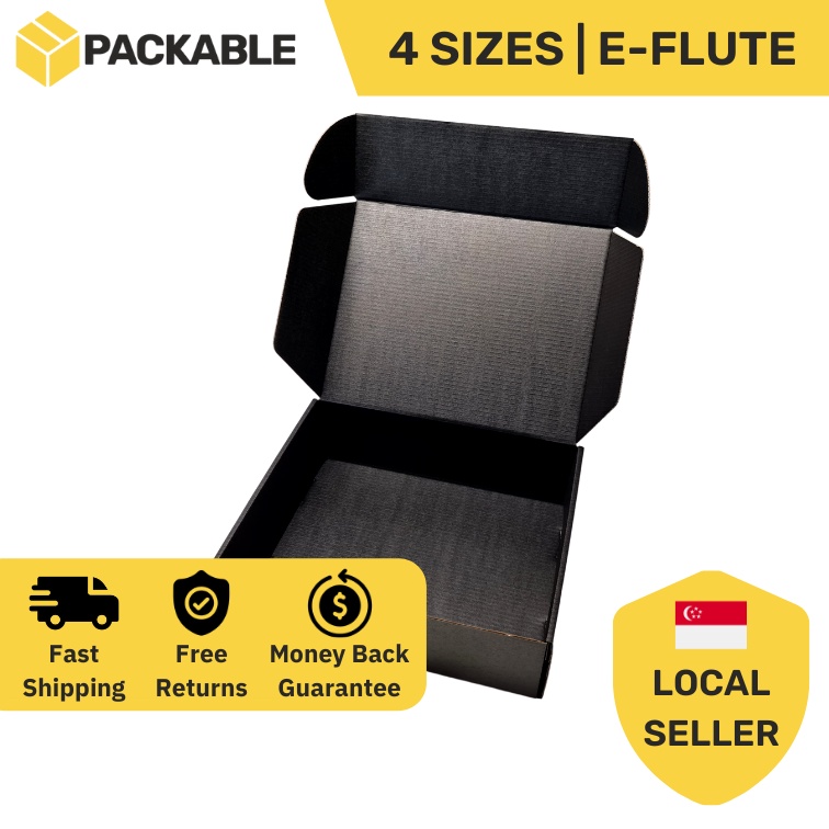 Black Mailer Boxes / Gift Boxes / Premium Mailer Box 4 Sizes 10