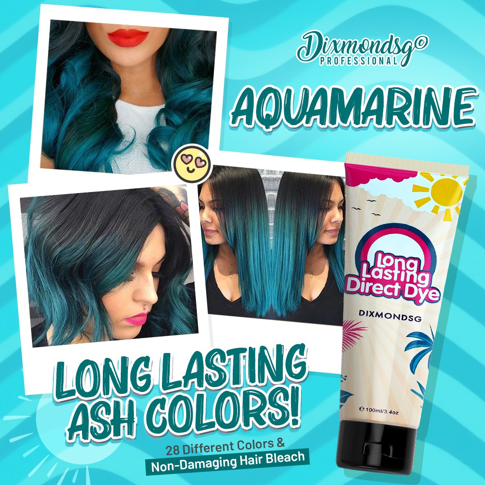 Dixmondsg Aquamarine Hair Dye - Long-Lasting Ash Colors (1-3 Months