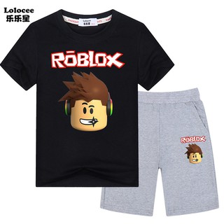 Big Boys Roblox Games Clothes Sets Tshirts Shorts Cotton Kids Sets Shopee Singapore - big head pjs roblox