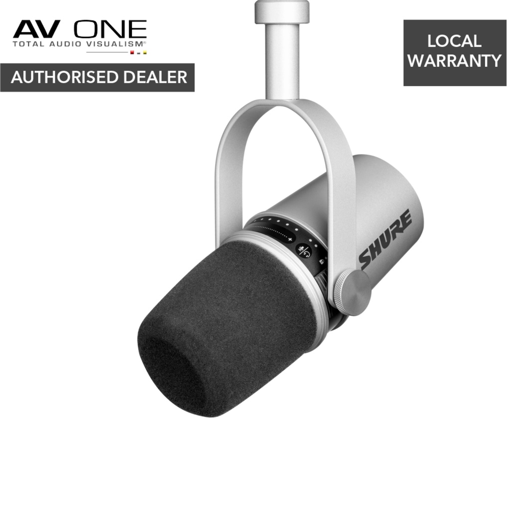 Shure MV7 USB & XLR Podcast Streaming Microphone - Authorized Dealer/Official Product/Warranty