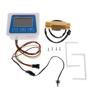 Digital Flow Meter Water Flowmeter Temperature Time Record with G1/2 Flow sensor #5