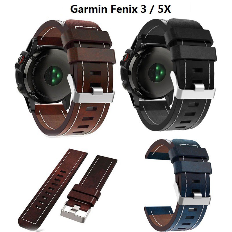 garmin fenix 5x leather band