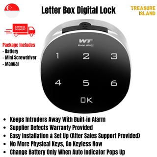 SG Ready Stock 🎁 Letter Box Digital Lock / Digital Mailbox Lock / Mailbox Electronic Lock / 6 Digit