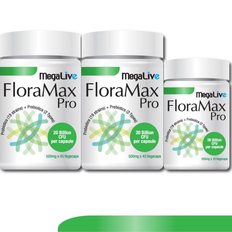 Megalive FloraMax Probiotics 45s x 2 Bottles Free 15s