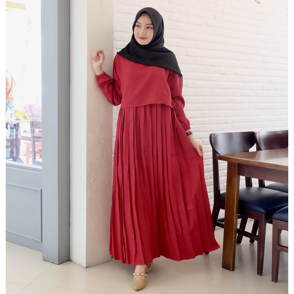 Lucy Maxi Fashion Hijab Gamis Supplier Long Dress Muslimah Clothing Shopee Singapore