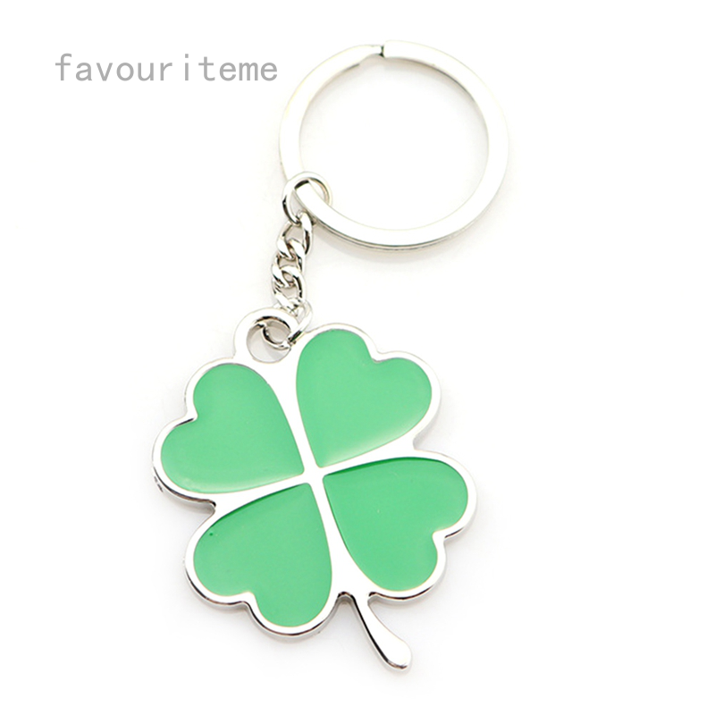 Details about   Four 4 Leaf Hollow Clover Hearts Lucky Key Chain Charm Pendant Keychain 24x17mm 