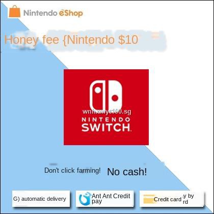 nintendo switch 10 dollar card