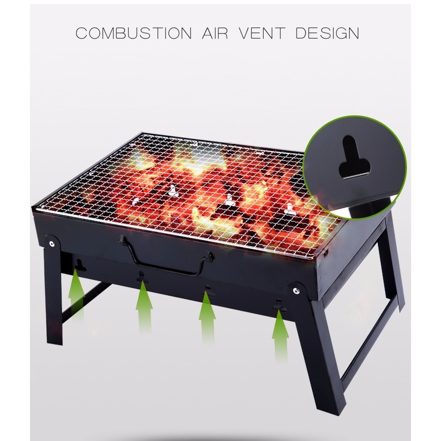 New Item Pemanggang Bbq Ayam Golek Bakar Grill Folding Foldable Picnic For Barbecue Camping Outdoor Shopee Singapore