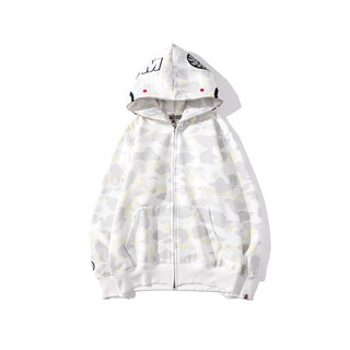 bape hoodie shark white