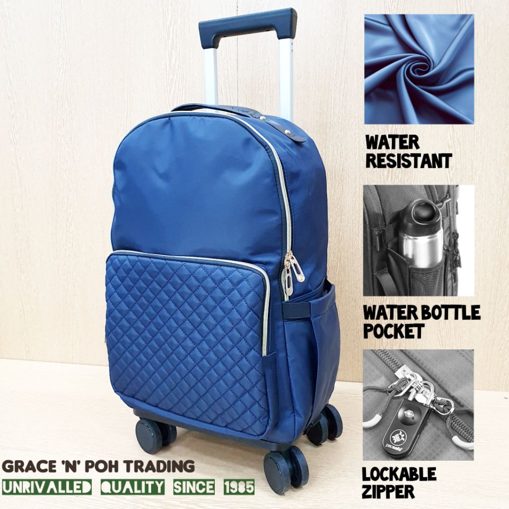 4 wheel trolley backpack