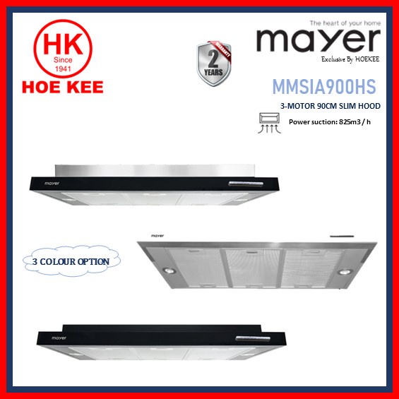 Mayer MMSIA900HS 90 cm SemiIntegrated Slimline Cooker Hood Shopee