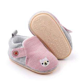 3 Colors Newborn Baby Shoes Cute Bear Pink Princess Soft Sole Shoe Breathable Infant Toddler Shoes Blue #1
