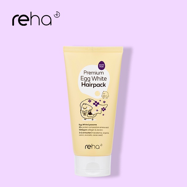 Reha Premium Egg White Hair pack Damaged hair care White musk 150ml