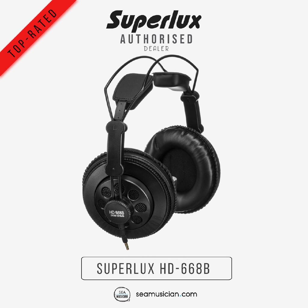 superlux hd668b studio monitoring headphones
