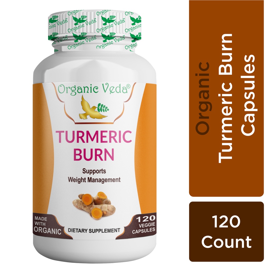 Organic Veda Turmeric Burn 120 Veg Capsules | Shopee Singapore