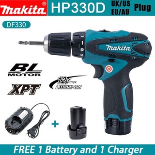 Makita HP330D 10.8V/12V Brushless Rechargeable Impact Driver Electric Drill Power Tool