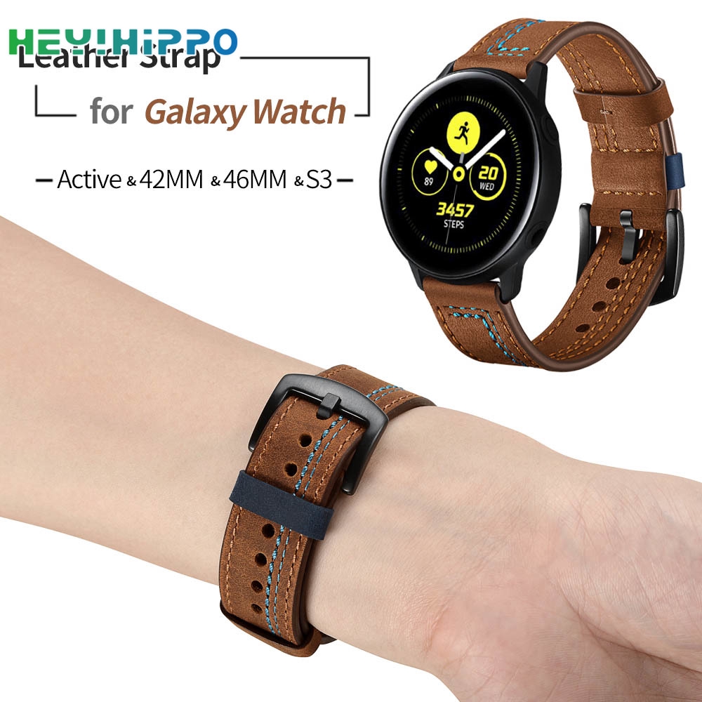 galaxy watch active 2 brown leather strap