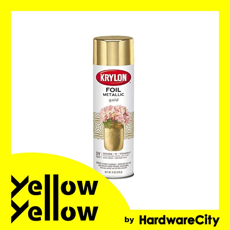 Krylon Foil Metallic Gold Spray Paint 226ml Shopee Singapore