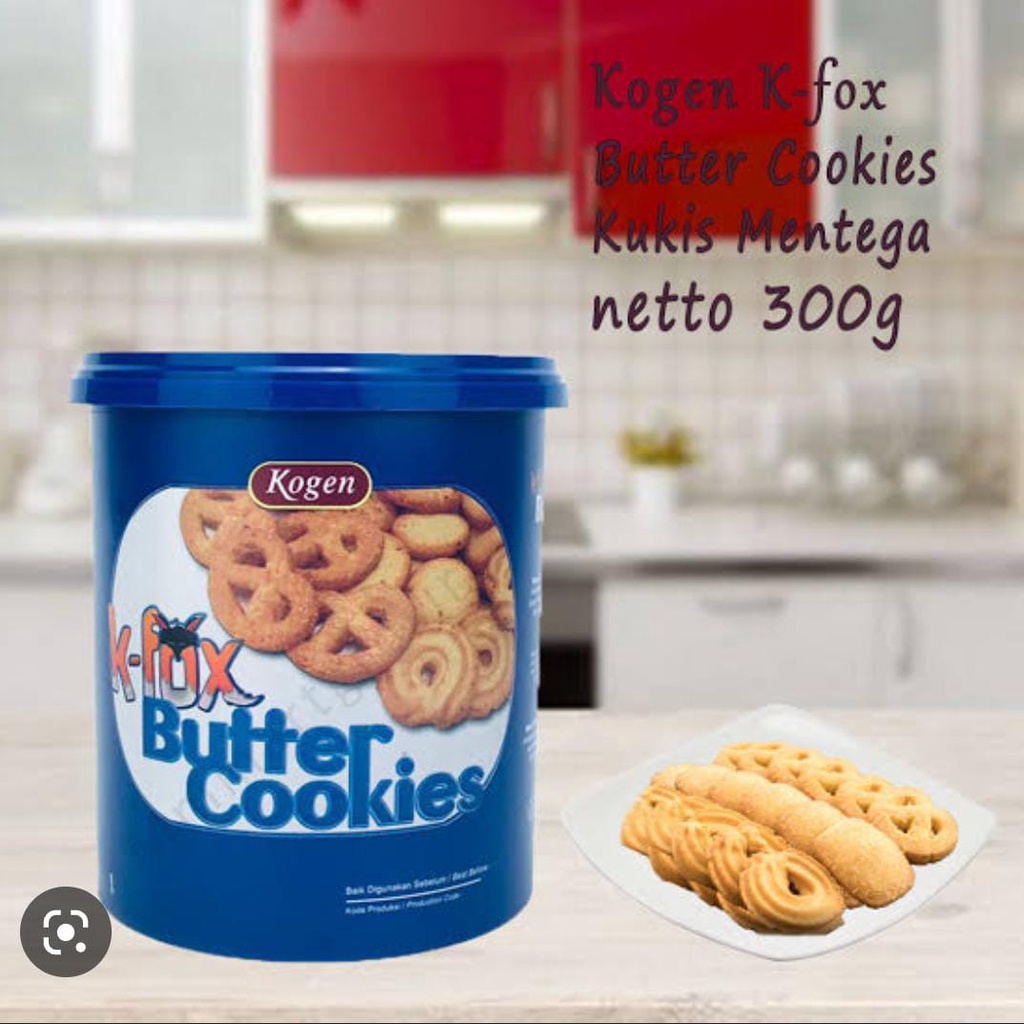 Kfox kogen butter cookies butter Jar 300gr/kogen butter cookies 300gr