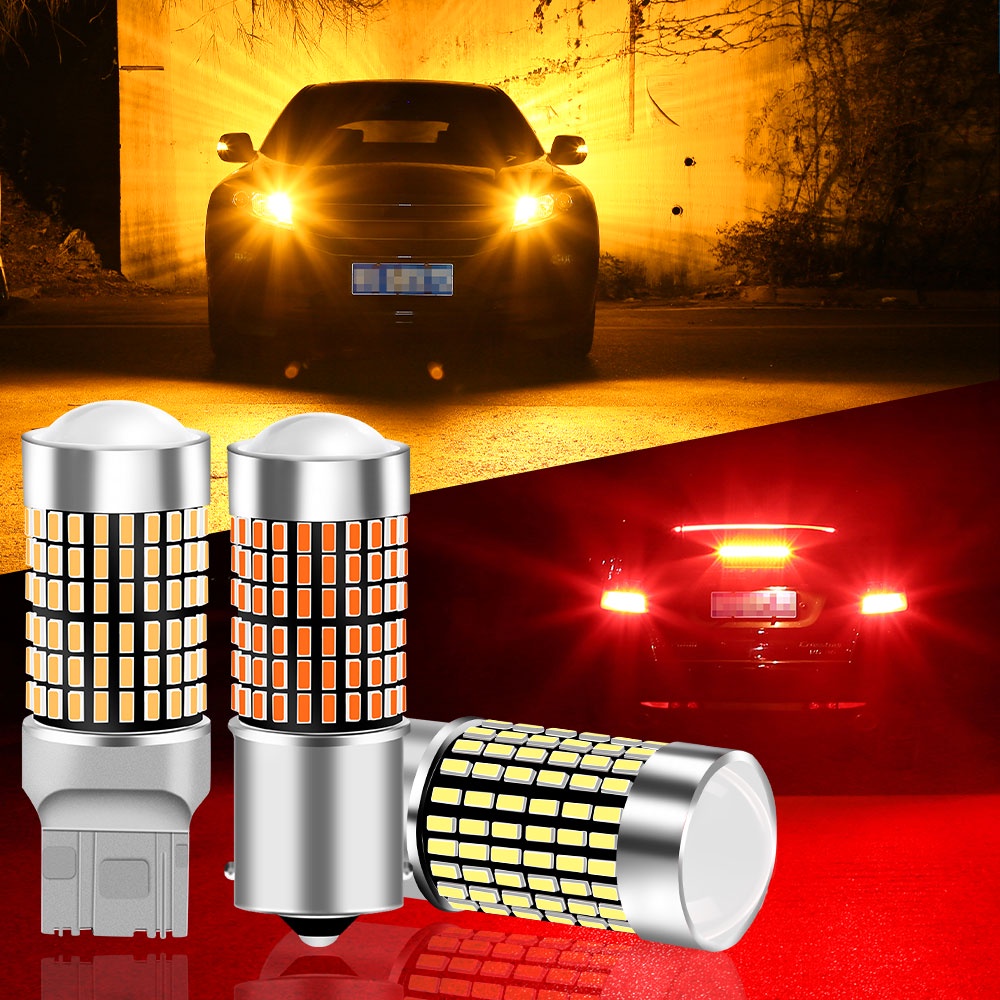 1PCS】144LED 1156/P21W/PY21W T20/7440/7443 1157/P21-5W Đèn Báo Rẽ Phanh Xe Ô Tô Bóng Đèn Lùi