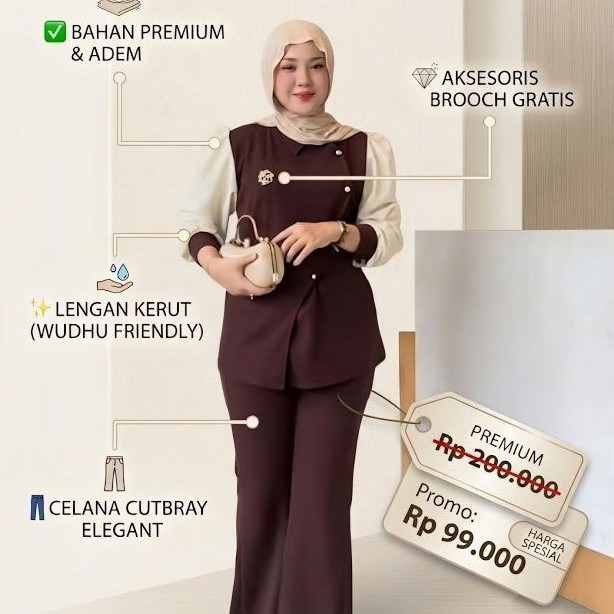BEST SELLER-AGni Setelan Wanita jumbo remaja-dewasa Tren terbaru 2026/ONESET liona korean style