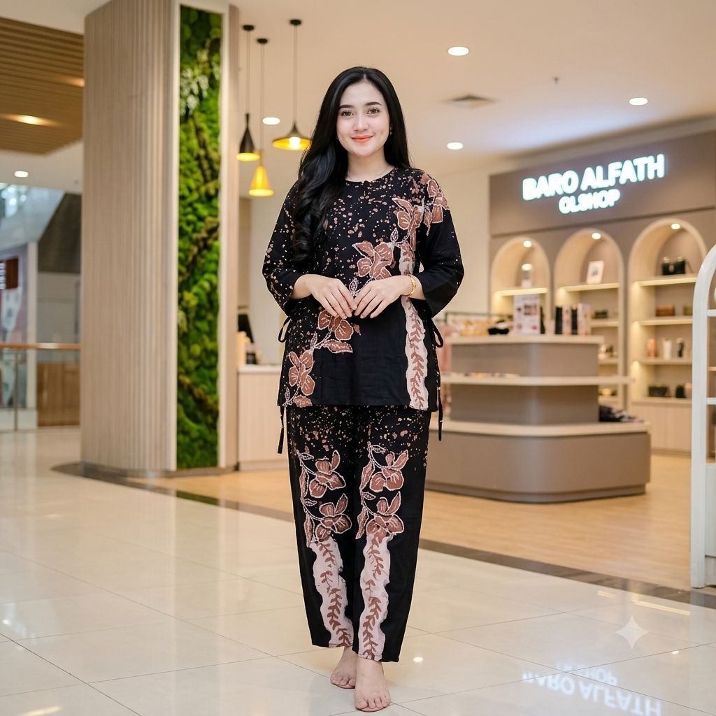 Setelan CP Cap Premium Wanita LD 110 Celana Panjang Rayon Adem Tebal Busui Friend Kekinian Viral