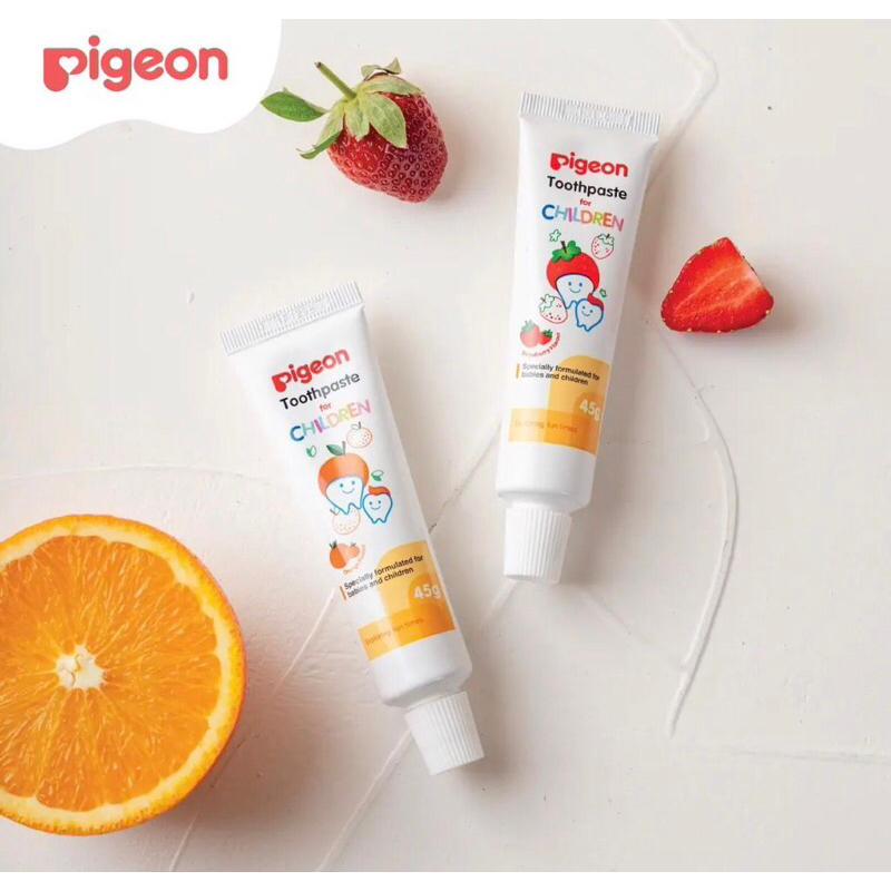 Pigeon Toothpaste Children Toothpaste For Babies And Children (Orange