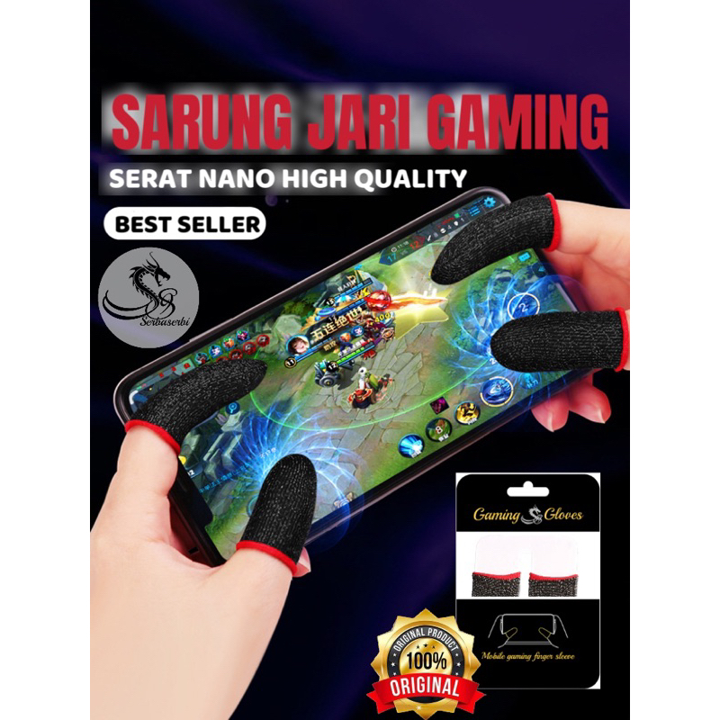 sarung jempol jari finger gaming PUBG layar hp game isi 2 touch screen sarung tangan FF Free fire