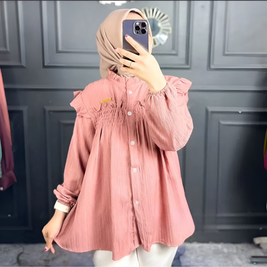 Atasan LadyCrush BLouse Wanita Korean Style Pakaian Wanita terbaru