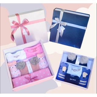 Hampers New Born Baby Boy/Girl Gift Pompom Hat Baby Prewalker Jumpsuit Gift Set Baby
